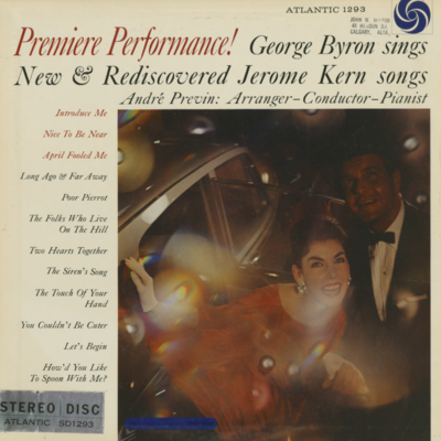 George Byron Sings New & Rediscovered Jerome Kern Songs (1958)