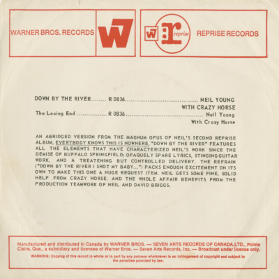 Down By The River / When Were You On The Losing End (1969)