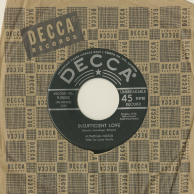 Insufficient Love / There's A Tear In The Eye Of The Man On The Moon (1956)