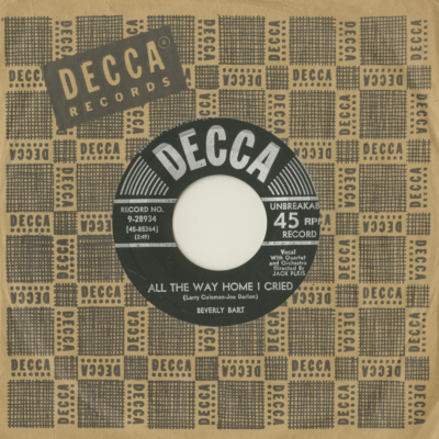 All The Way Home I Cried / Phonograph Record (1953)