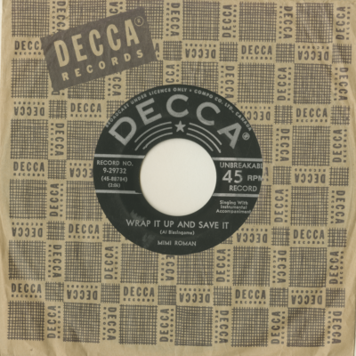 Wrap It Up And Save It / My Tears Are Beginning To Show (1955)