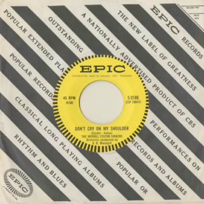 Don't Cry On My Shoulder / Out Of Town (1956)