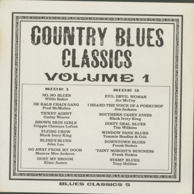 Country Blues Classics Volume 1