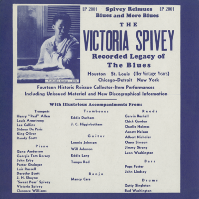 The Victoria Spivey Recorded legacy Of The Blues