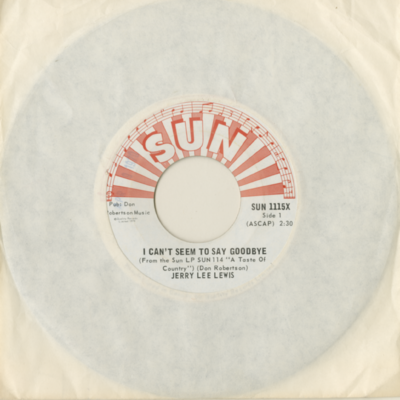 I Can't Seem To Say Goodbye / Good Night Irene