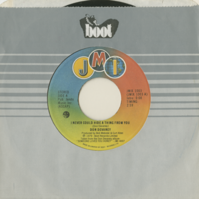 I Could Never Hide A Thing From You / When It's The Right Kind (1979)