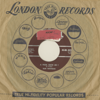 A Fool Such As I / Prisoner's Song (1959)