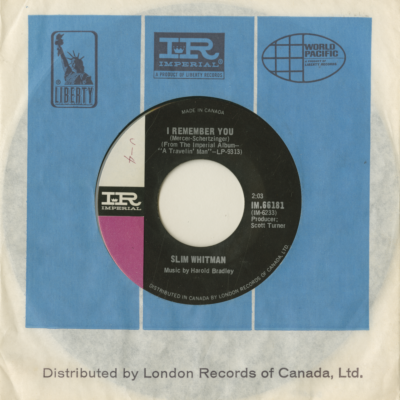 A Travellin' Man / I Remember You (1966)