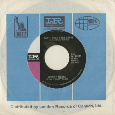 Baby I Need Your Lovin' / Gettin Ready For Tomorrow (1967)
