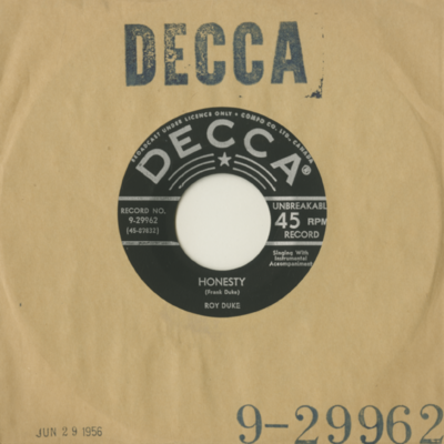 Behave, Be Quiet or Be Gone / Honesty (1956)