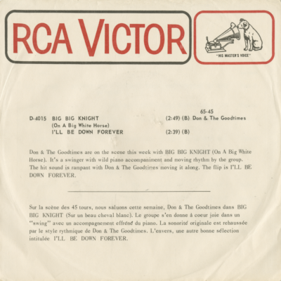 Big Big Knight / I'll Be Down Forever (1965)