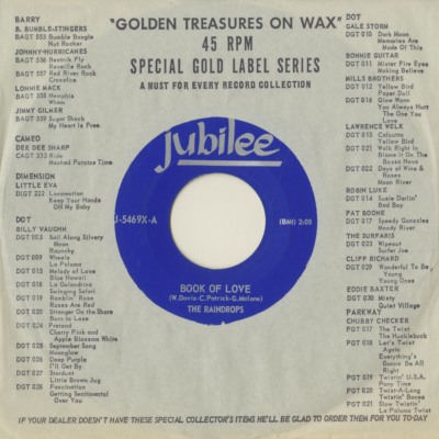 Book Of Love / I Won't Cry (1964)