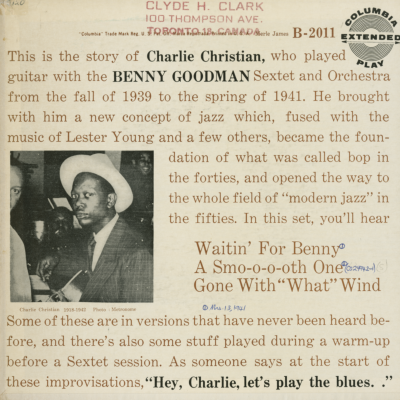 Charlie Christian With Benny Goodman And His Sextet (1955)