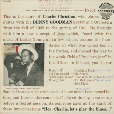 Charlie Christian With The Benny Goodman And His Sextet (1955)