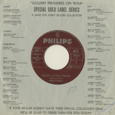 Crazy Little Things / We'll Never Break Up For Good (1964)