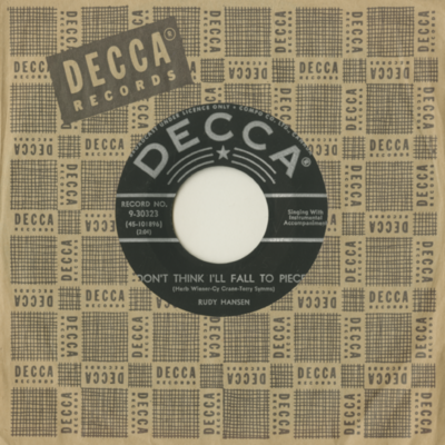 Don't Think I'll Fall To Pieces / One Tender Kiss (1957)