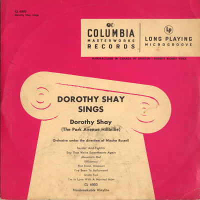 Dorothy Shay  Sings (1949)