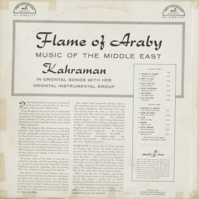 Kahraman In Oriental Song Flame Of Araby Music Of The Middle East