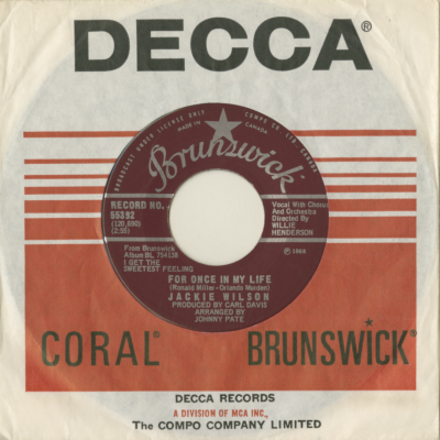 For Once In My Life / You Brought About A Change In Me (1968)