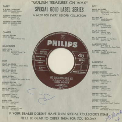 He Understands Me / Just Before We Say Goodbye (1963)