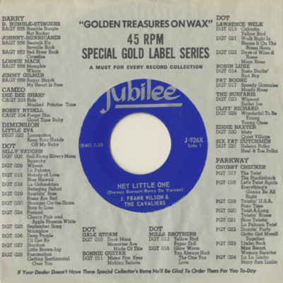 Hey Little One / Speak To Me (1964)