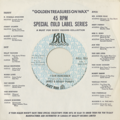 I Can Remember / I Was Born To Lose Out
