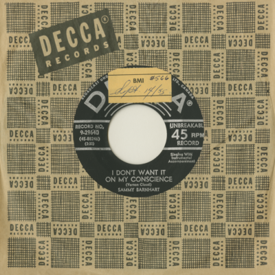 I Don't Want It On My Conscience / Blue Mountain Waltz (1955)