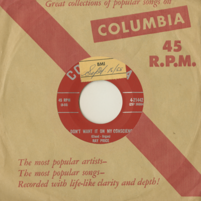 I Don't Want It On My Conscience / I Can't Go Home Like This (1955)