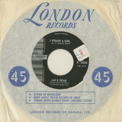 I Found A Girl / It's A Shame To Say Goodbye (1965)