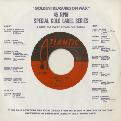 I Found A Love Part 1 / I Found A Love Part 2 (1967)