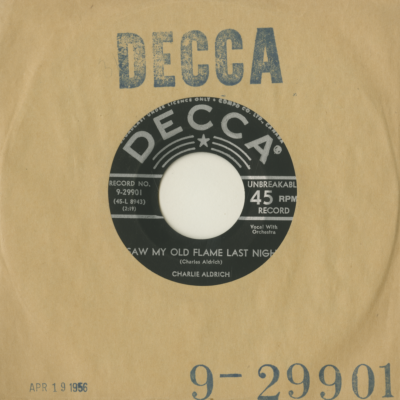 I Saw My Old Flame Last Night / Come Back To Me (1956)