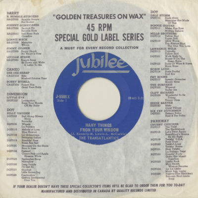 I Tried To Forget / Many Things From Your Window (1965)