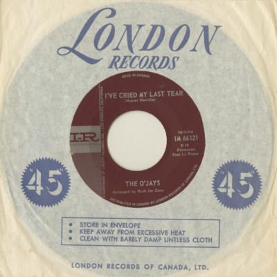 I've Cried My Last Tear / Whip It On Me Baby (1965)