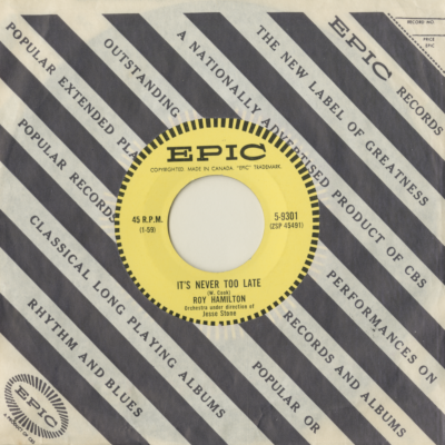 It's Never Too Late / Somewhere Along The Way (1959)