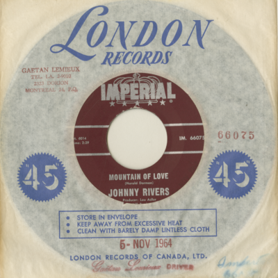 Mountain Of Love / Moody River (1965)