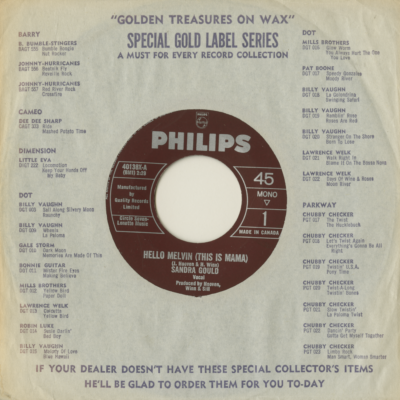 My Son The Surfer / Hello Melvin This Is Mama (1963)