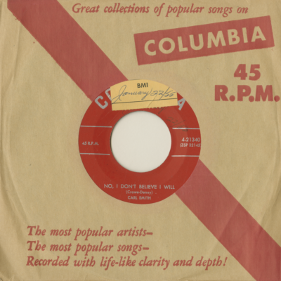 No I Don't Believe I Will / Kisses Don't Lie (1955)