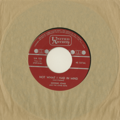 Not What I Had In Mind / I Saw Me (1963)