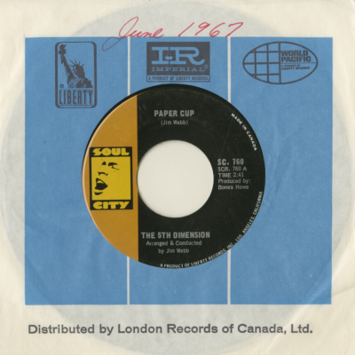Paper Cup / Poor Side Of Town (1967)