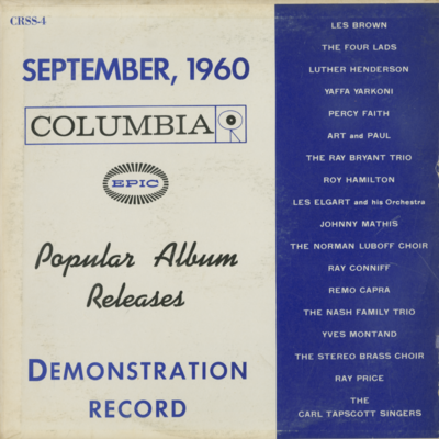 Popular Album Releases September 1960 (1960)