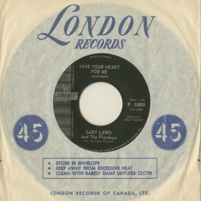 Save Your Heart For Me / Without A Word Of Warning (1965)