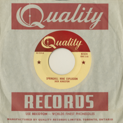 Springhill Mine Disaster / Singin' The Blues (1956)