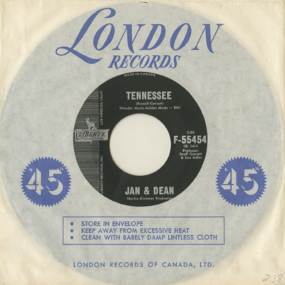 Tennessee / Your Heart Has Changed Its Mind (1962)