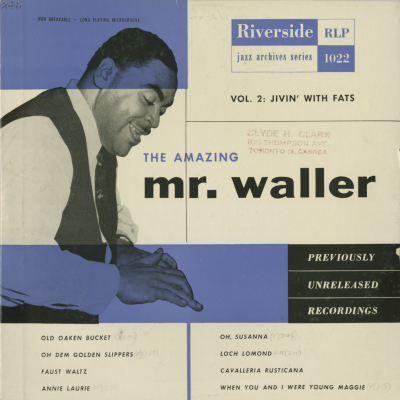 The Amazing Mr Waller Jiving With Fats Waller Vol 2 (1953)