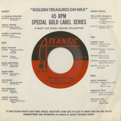 The Feeling Is Right / You Can't Miss What You Can't Measure (1969)