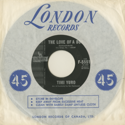 The Love Of A Boy / I Ain't Gonna Cry No More (1962)