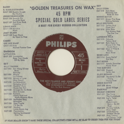 The New Frankie And Johnny Song / Down Where The Winds Blow (1964)