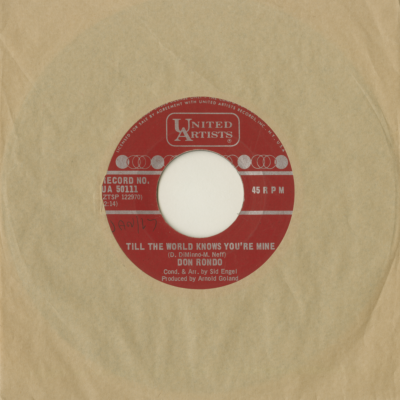 Till The World Knows You're Mine / Is There Room In Your Tomorrow (1967)
