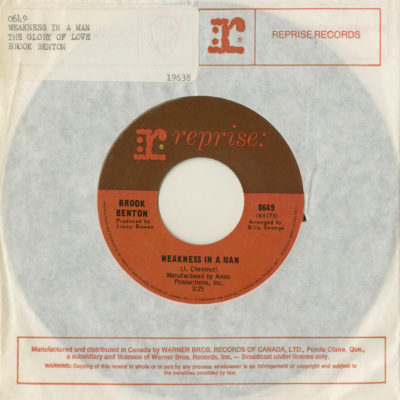 Weakness In A Man / The Glory Of Love (1967)