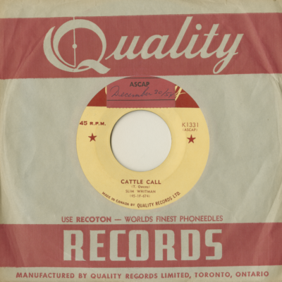 When I Grow Too Old To Sleep / Cattle Call (1954)